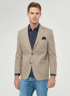16866 Beige Regular Fit Jacket