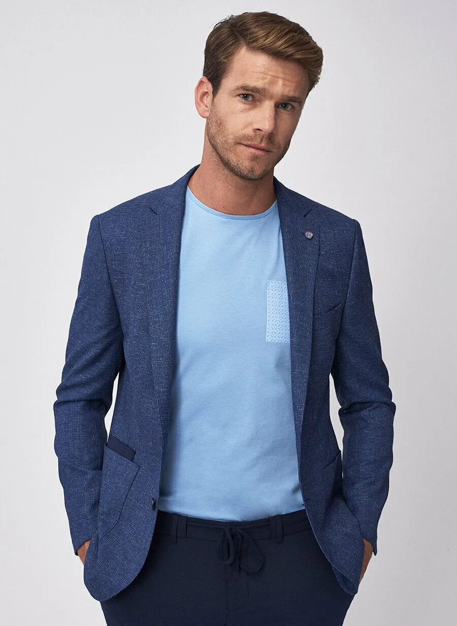 16874 Navy Blue Regular Fit Jacket