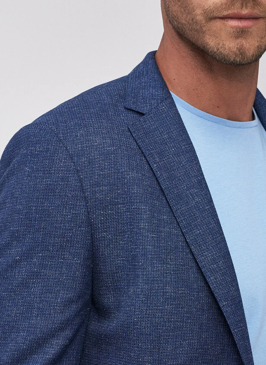 16874 Navy Blue Regular Fit Jacket