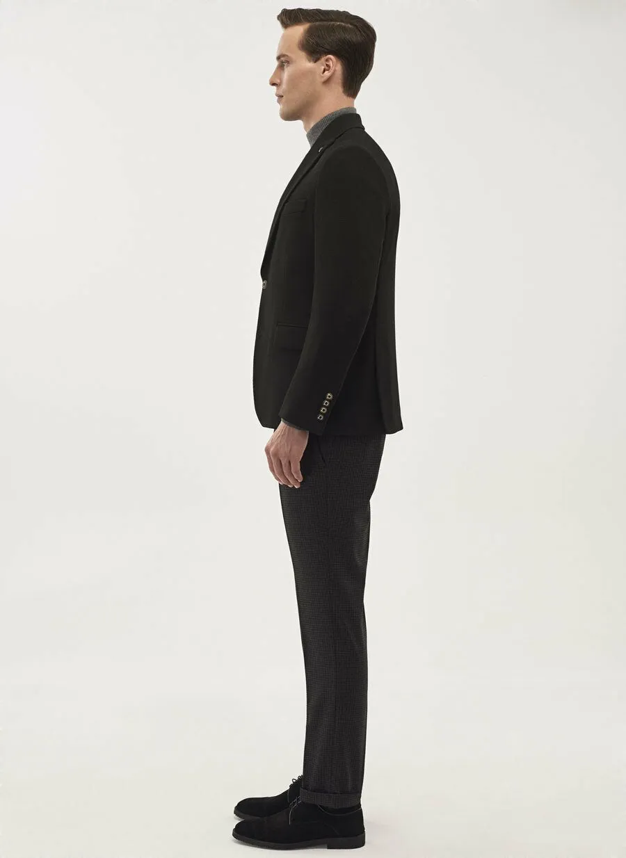 16894 Black Regular Fit Jacket