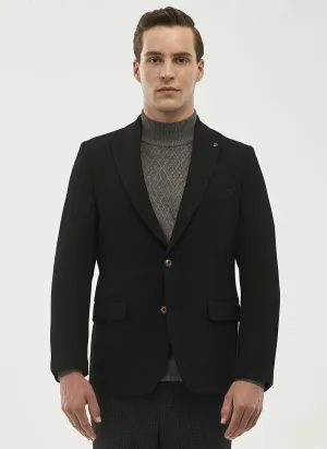 16894 Black Regular Fit Jacket