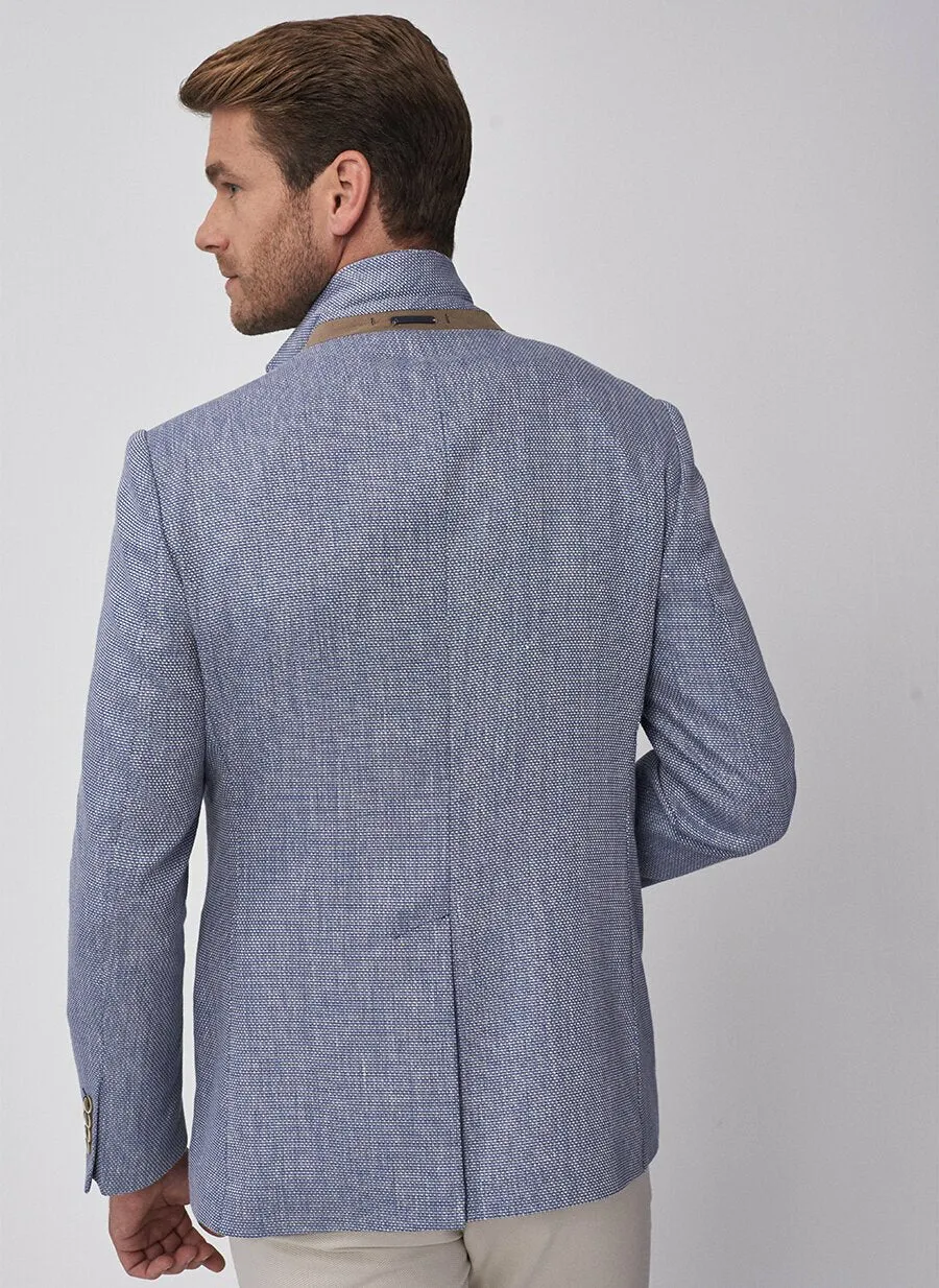 16906 Blue Slim Fit Jacket