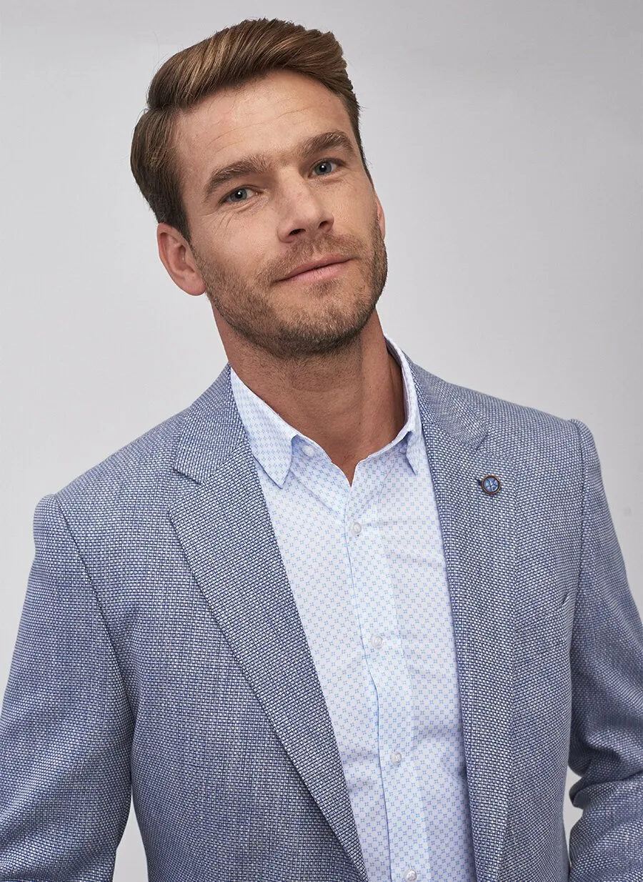 16906 Blue Slim Fit Jacket