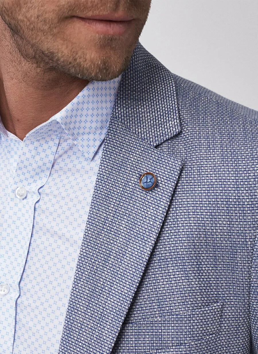16906 Blue Slim Fit Jacket
