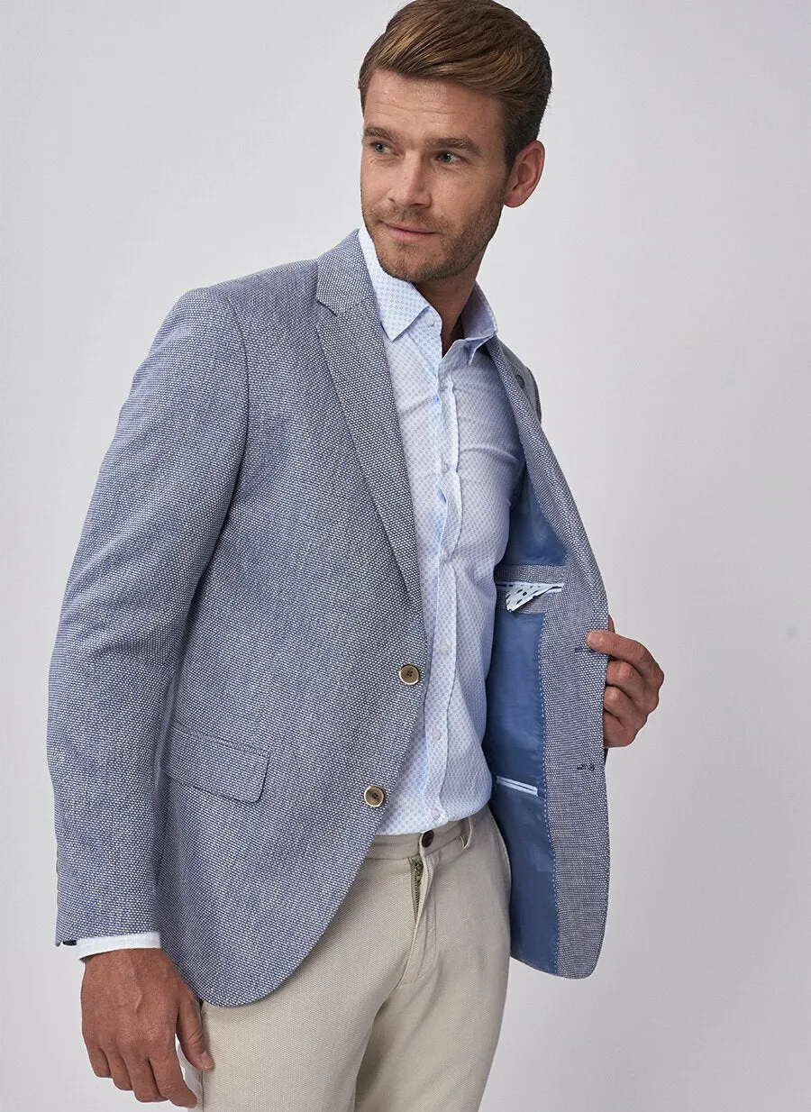 16906 Blue Slim Fit Jacket