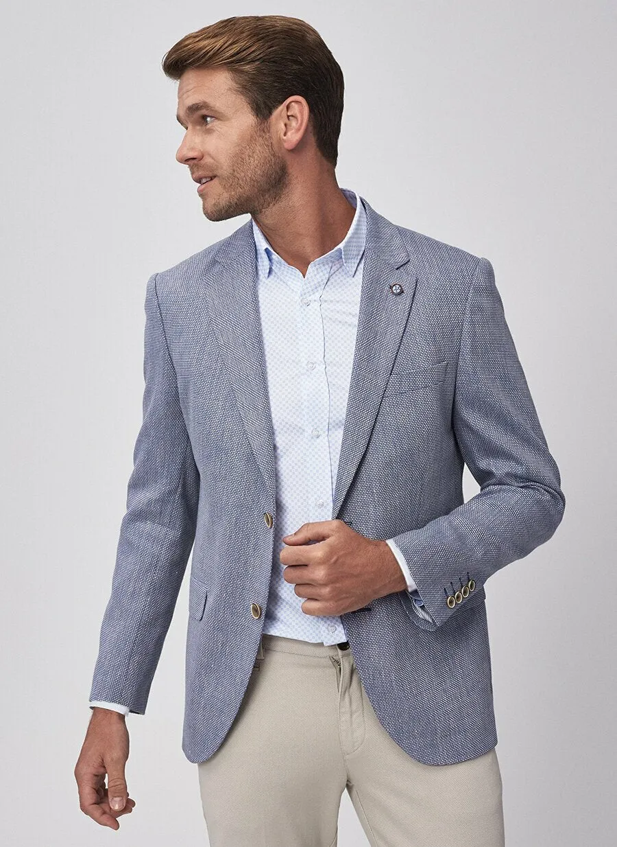 16906 Blue Slim Fit Jacket