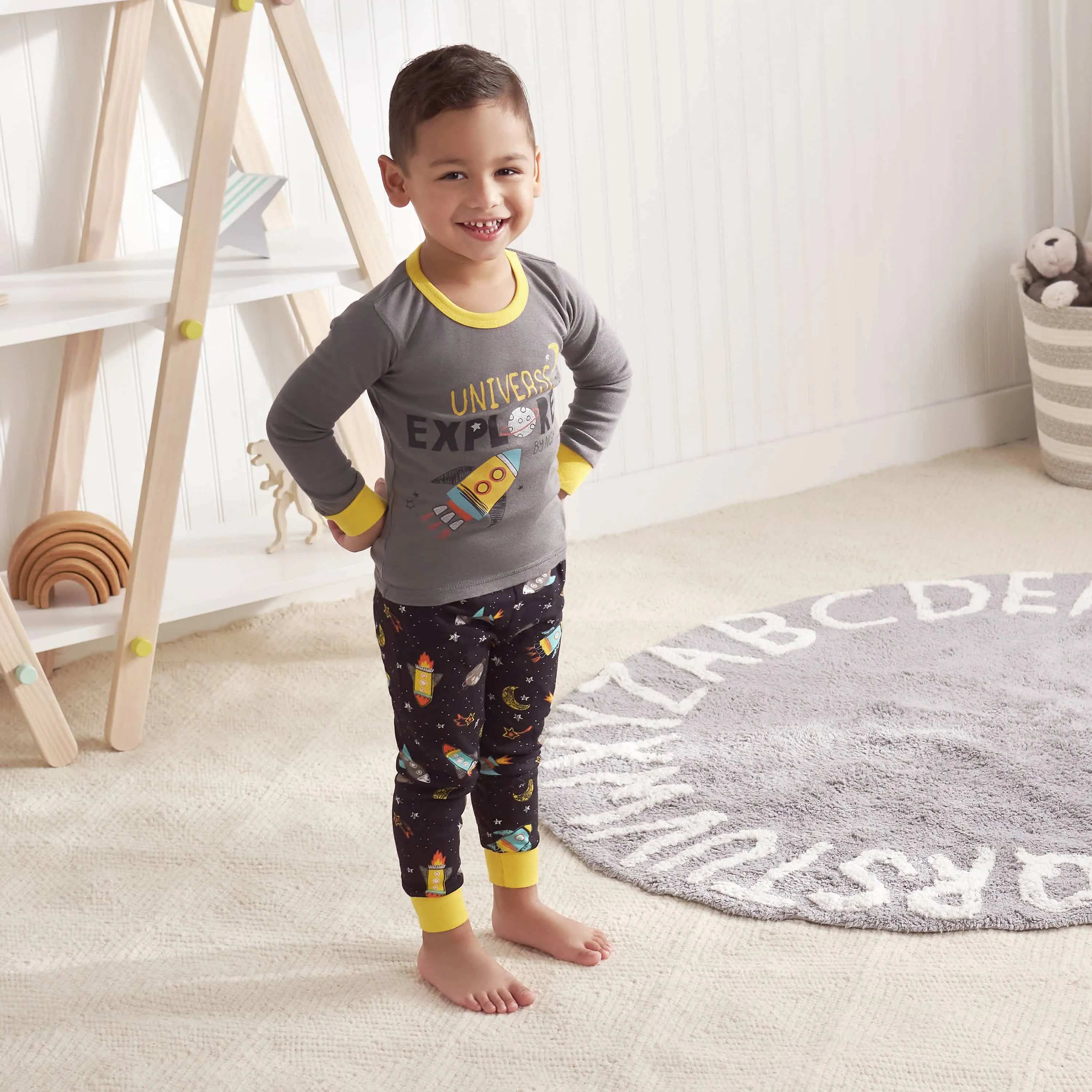 4-Piece Infant & Toddler Boys Blast Off Snug Fit Cotton Pajamas