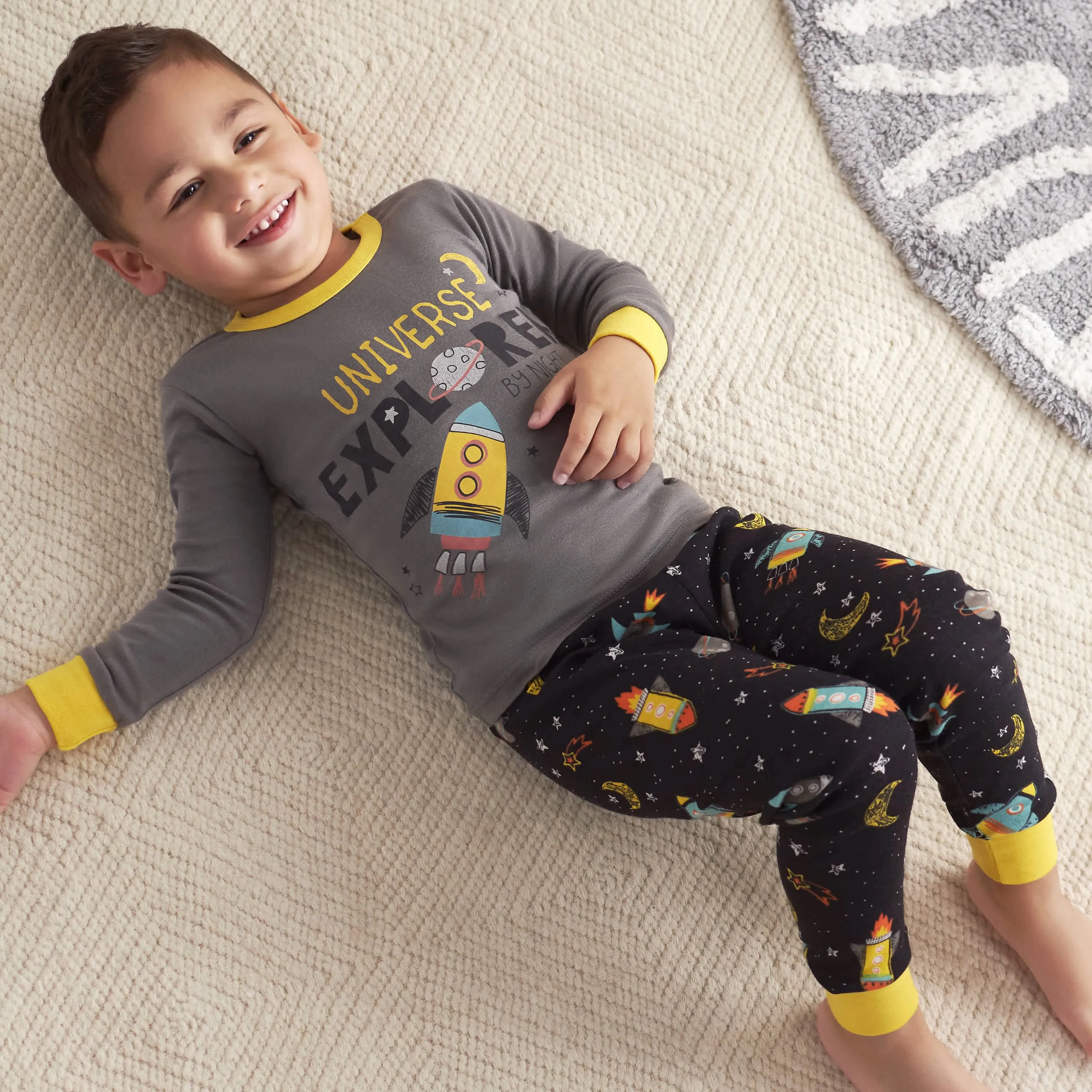 4-Piece Infant & Toddler Boys Blast Off Snug Fit Cotton Pajamas