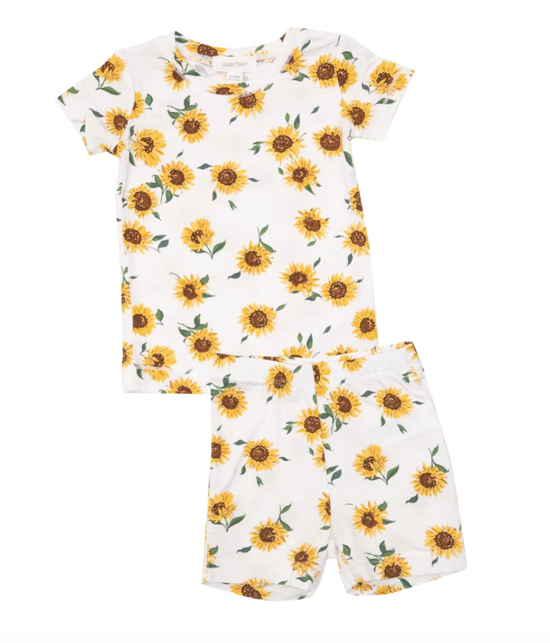 Angel Dear Kids Loungewear Pajamas Short Set in Sunflower Ditsy