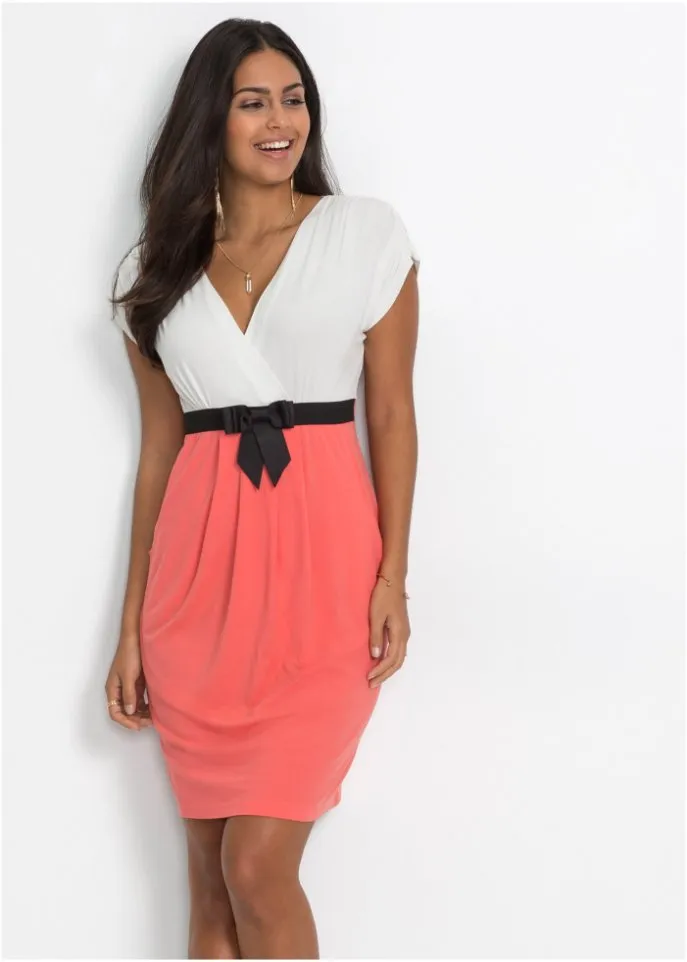 Bodyflirt jersey dress, beige