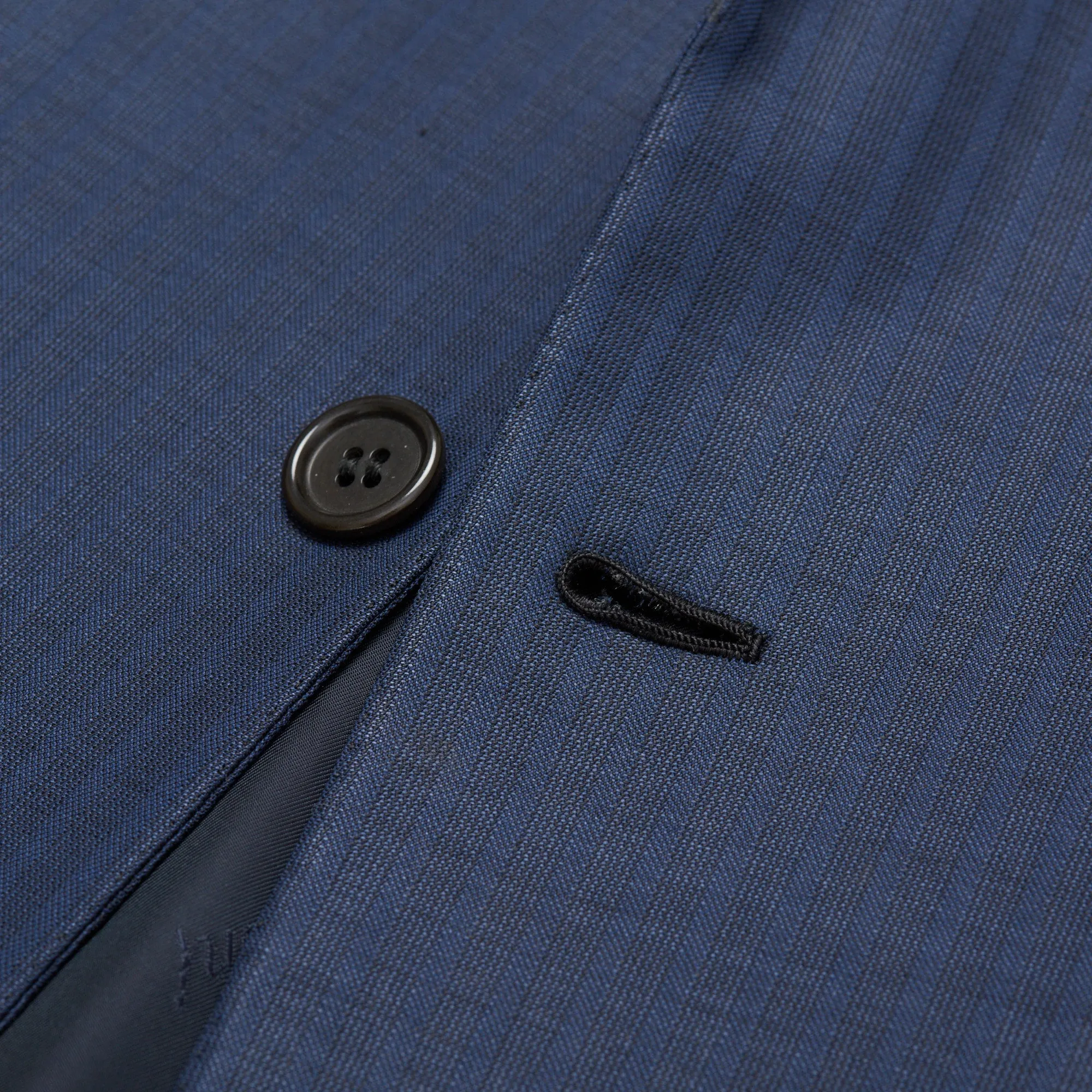 BRIONI Handmade "Palatino" Blue Striped Wool Super 150's Jacket EU 54 US 44