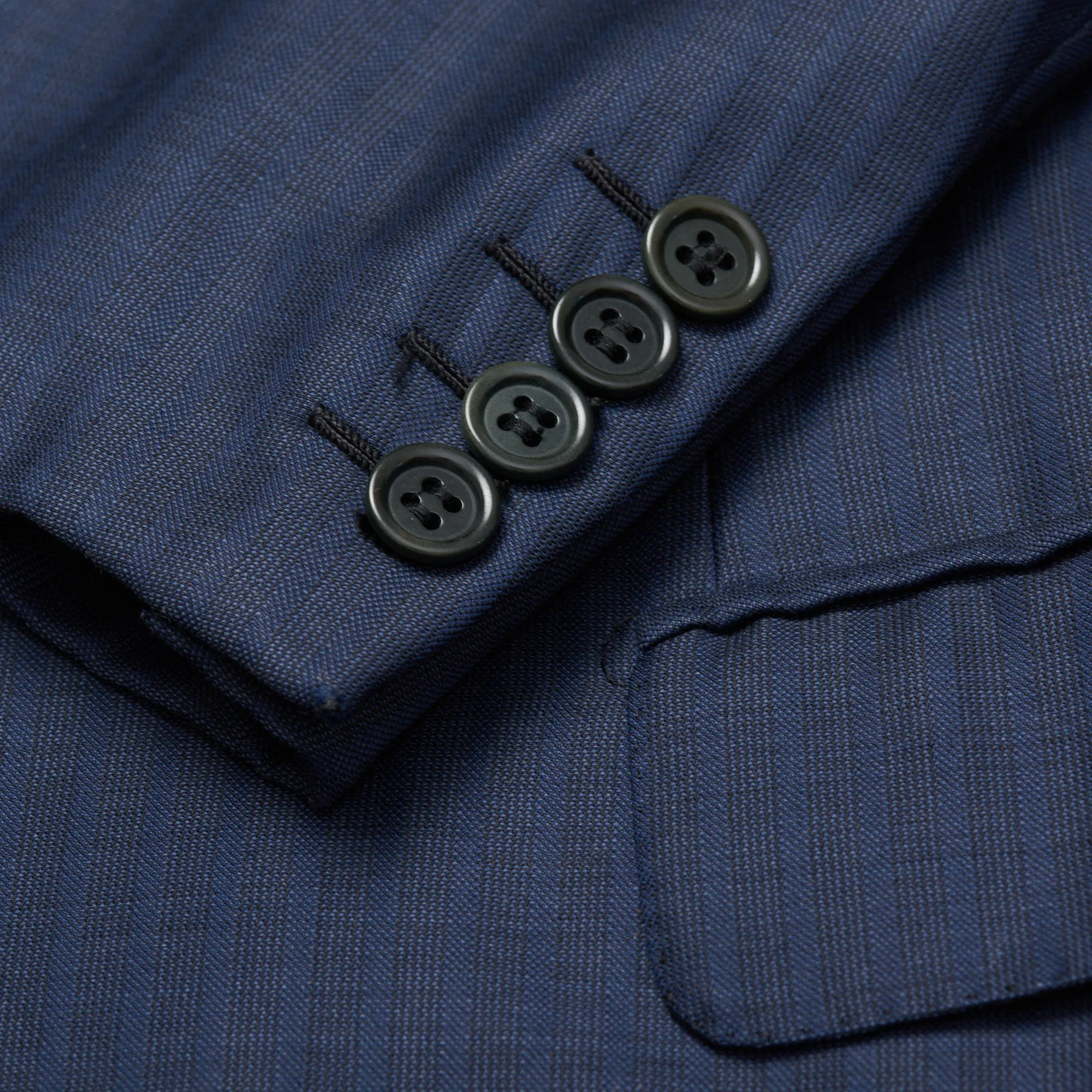 BRIONI Handmade "Palatino" Blue Striped Wool Super 150's Jacket EU 54 US 44