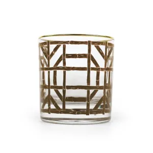 Brown Bamboo Bourbon Glass | Set 4