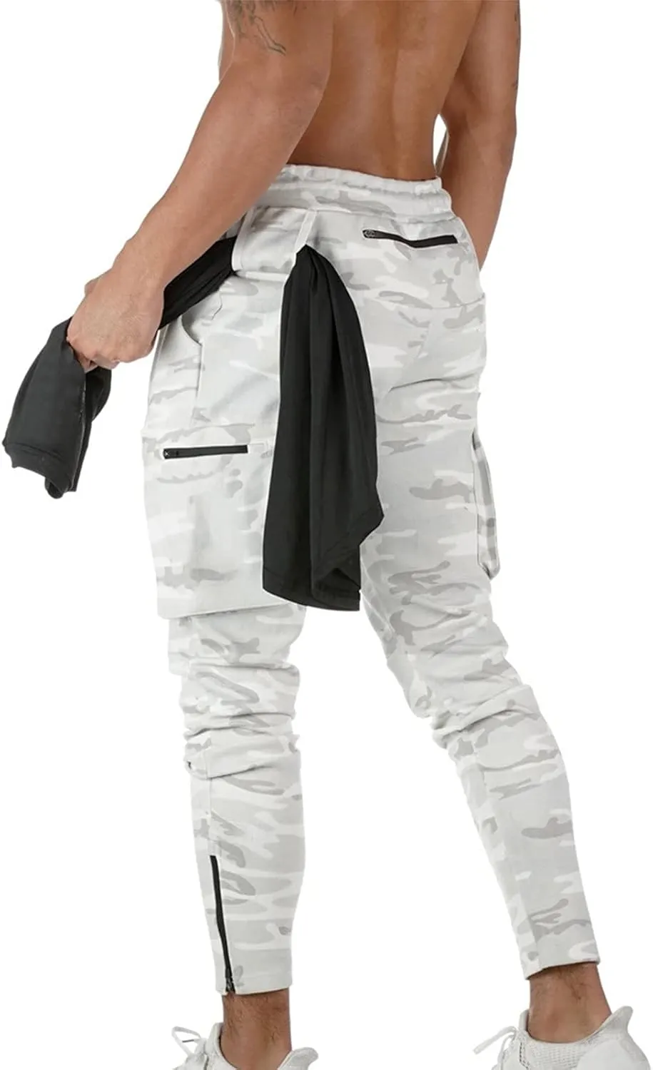 Cargo Sweatpants for Men Baggy Sweatpants Sports Lounge Pants Athletic Pants Baggy Open Bottom Sweatpants Track Pants