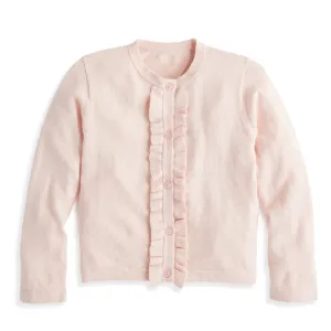 Cashmere Blend Ruffle Cardigan -- Blush