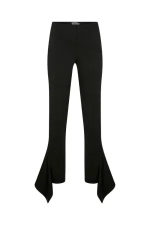 CHARVI BLACK RUFFLE PANTS