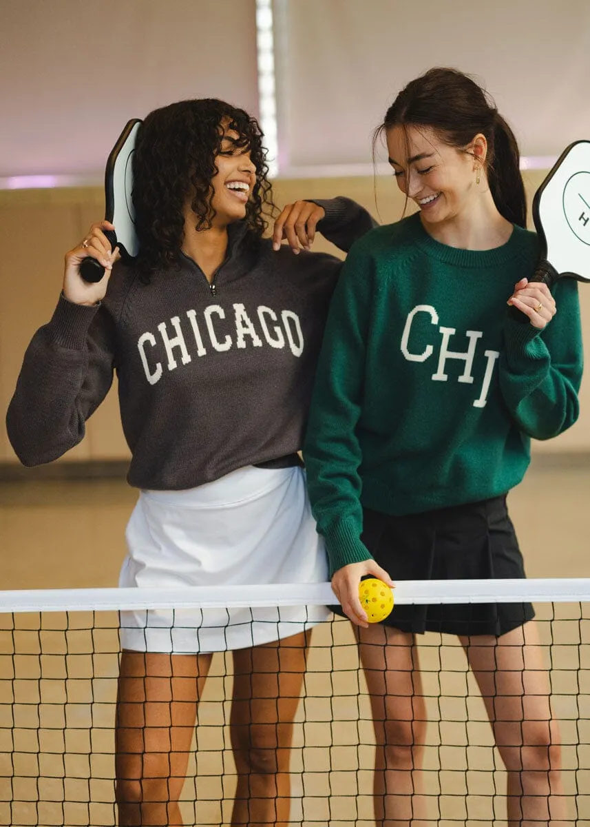 Chicago Knit Quarter Zip - Grey