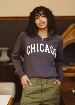 Chicago Knit Quarter Zip - Grey