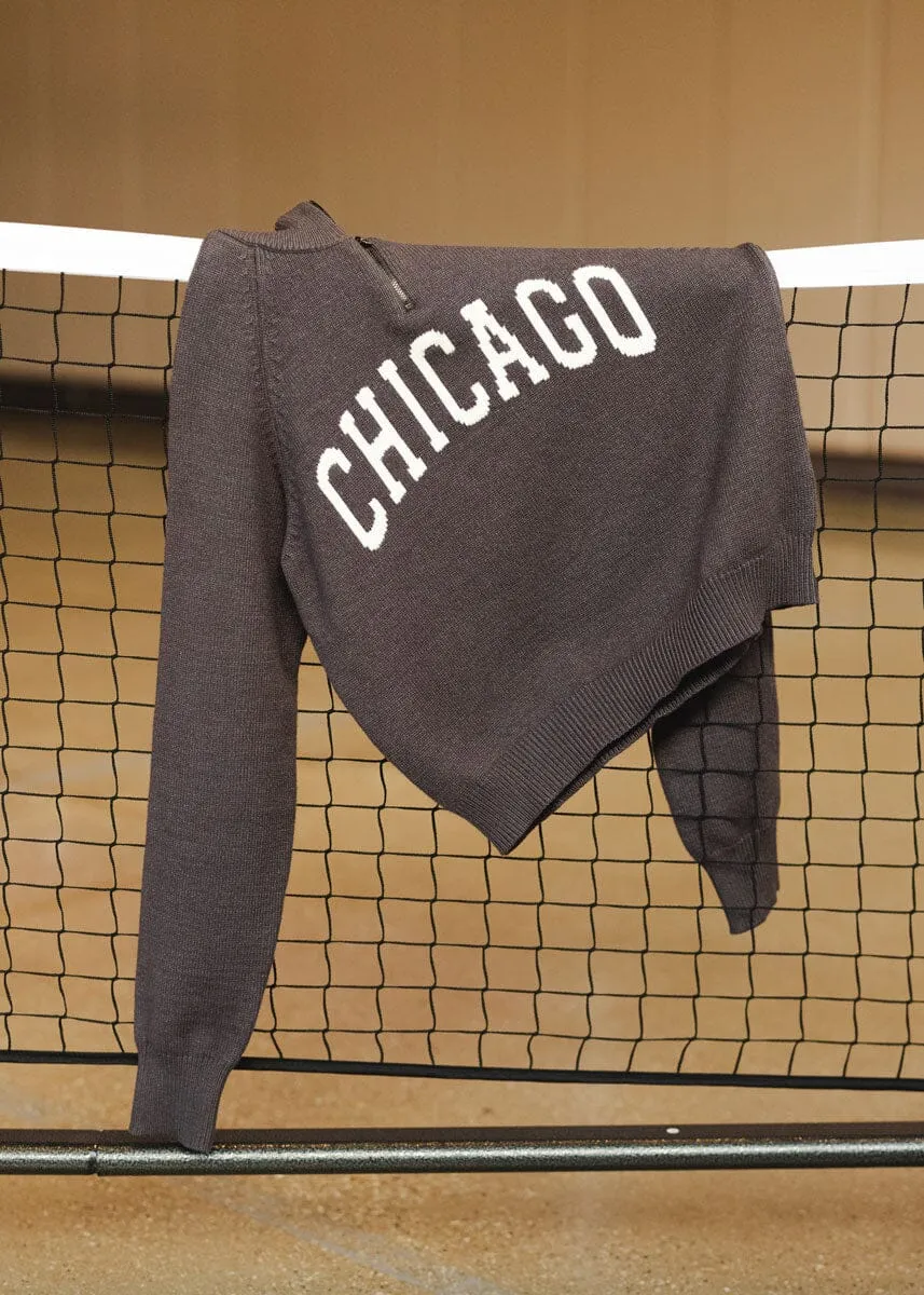 Chicago Knit Quarter Zip - Grey