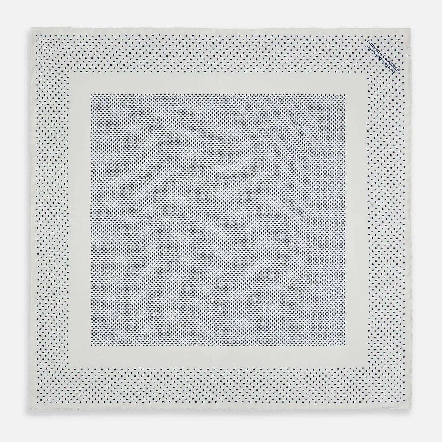 Cream Dot Silk Pocket Square