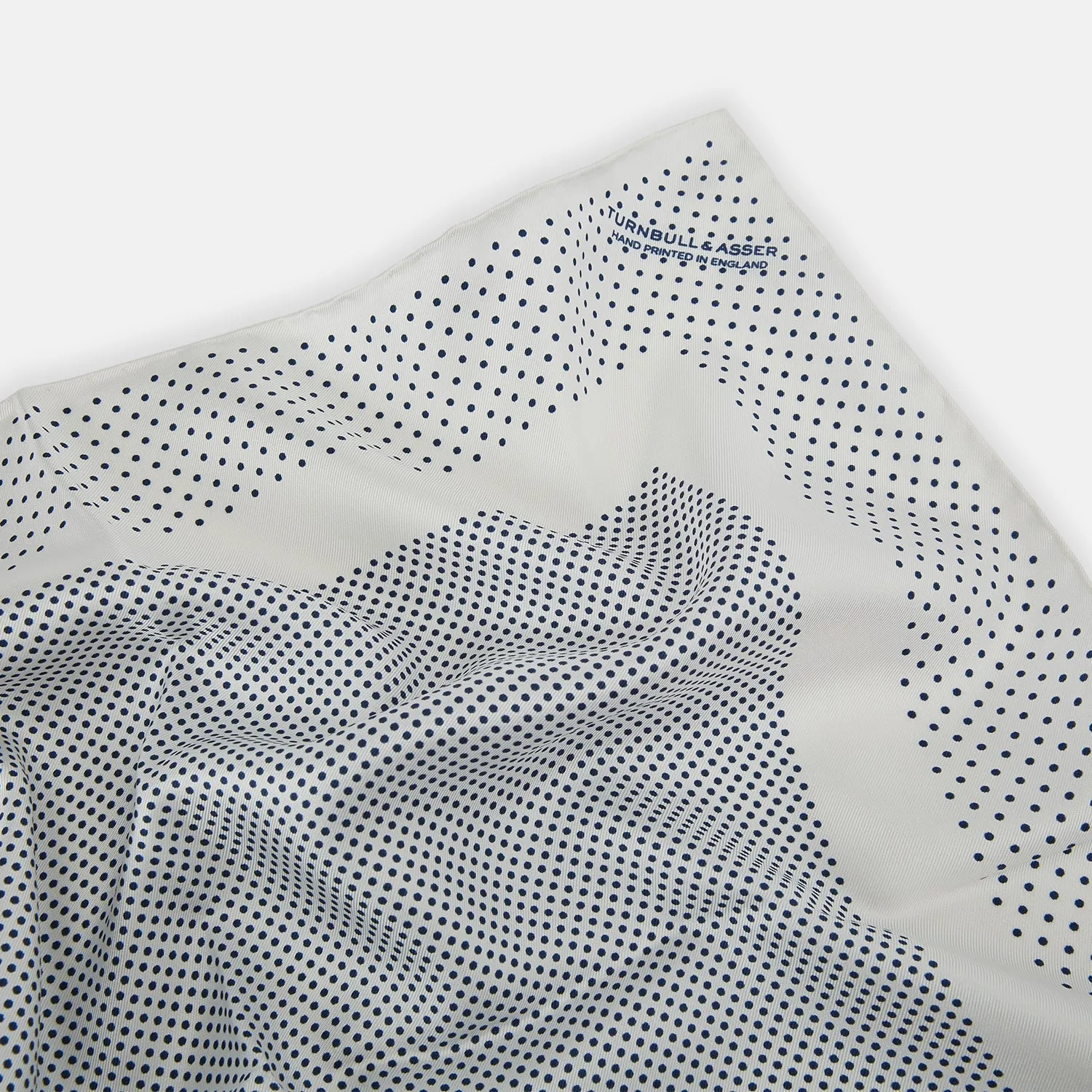 Cream Dot Silk Pocket Square