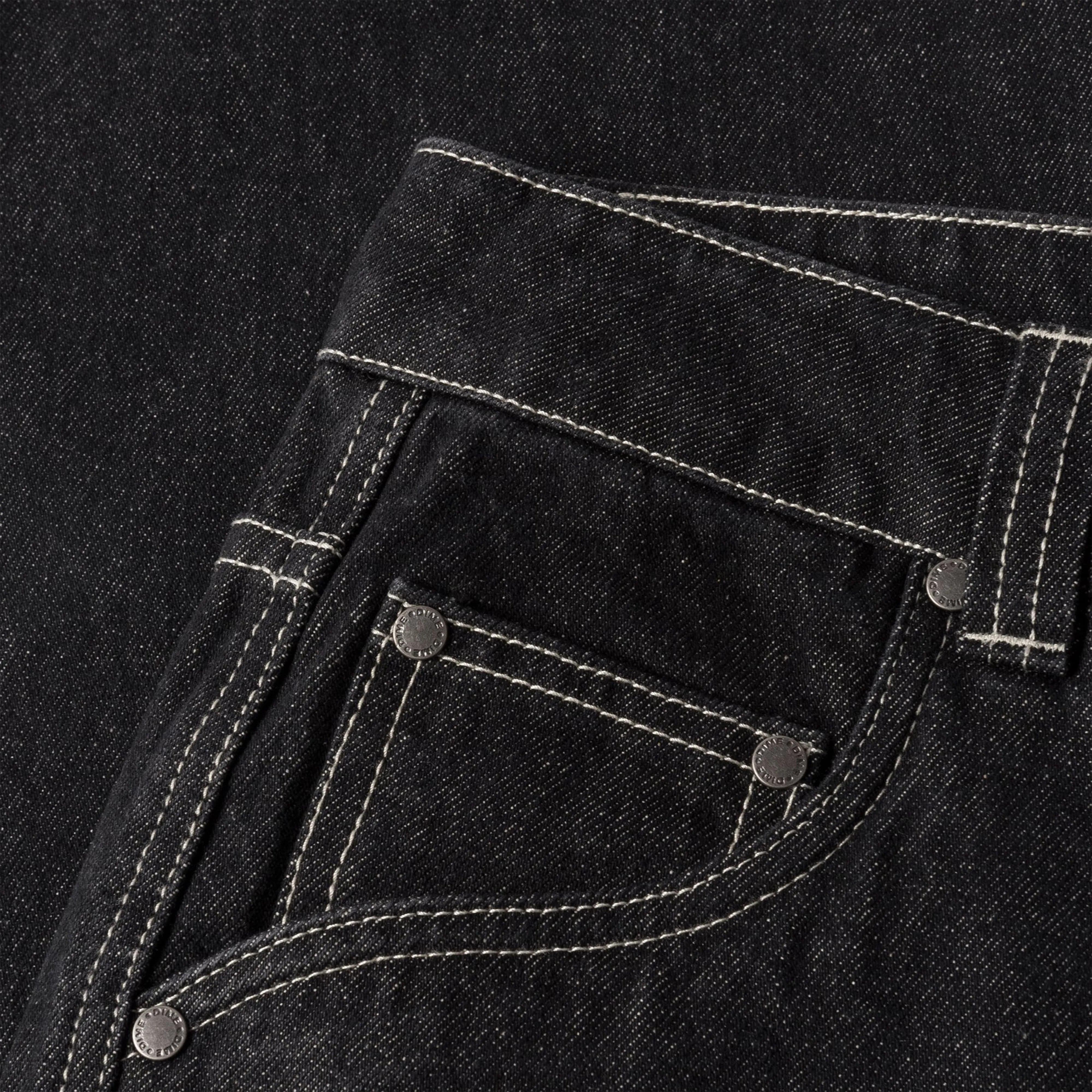 Dime Classic Relaxed Denim Pants - Black Rinsed