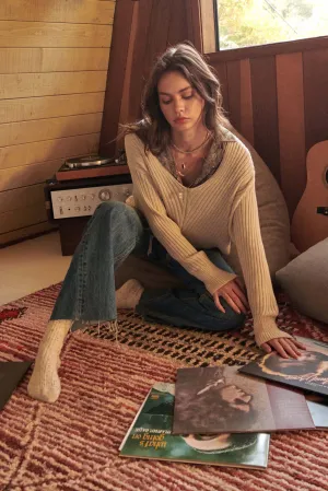 Easy Breezy Oversized Rib-Knit Sweater
