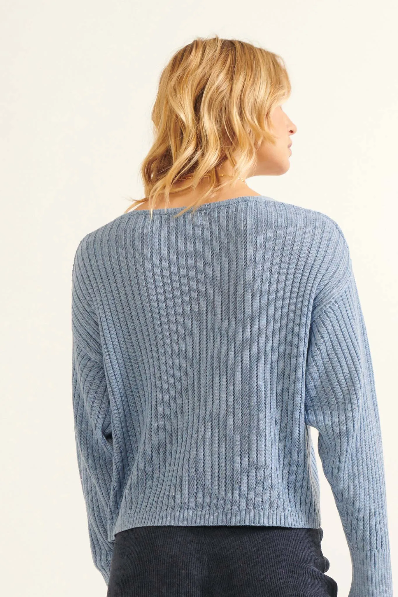Easy Breezy Oversized Rib-Knit Sweater