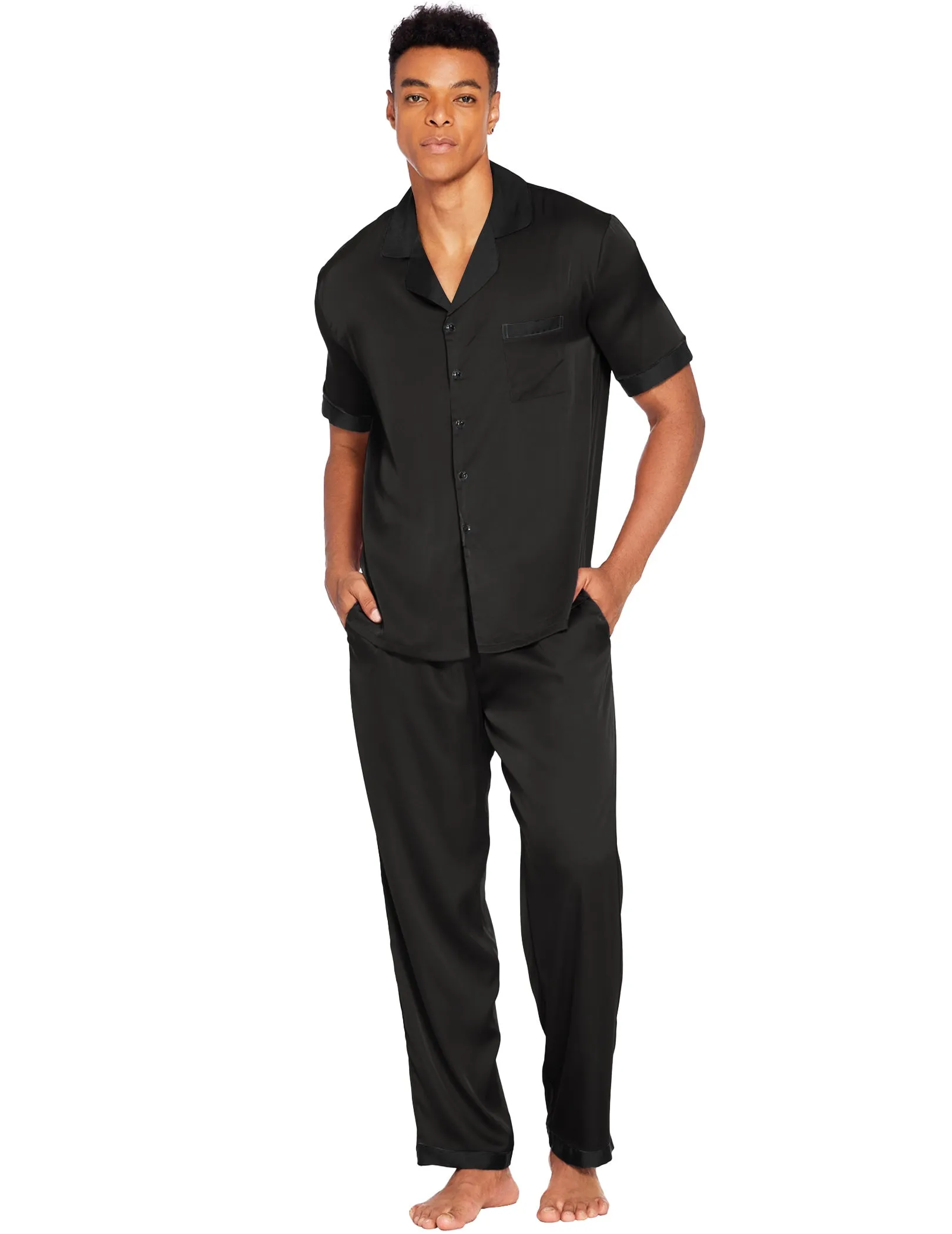 Ekouaer Men Classic Satin Pajamas Set (US Only)