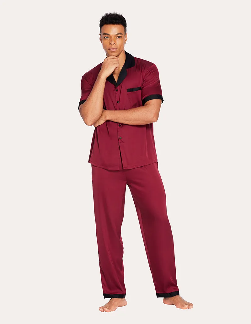 Ekouaer Men Classic Satin Pajamas Set (US Only)