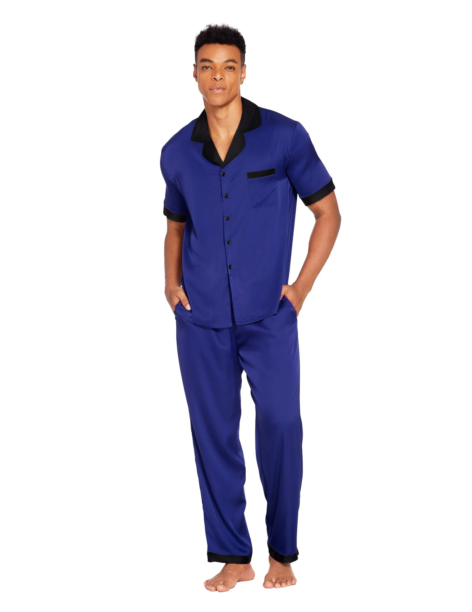 Ekouaer Men Classic Satin Pajamas Set (US Only)