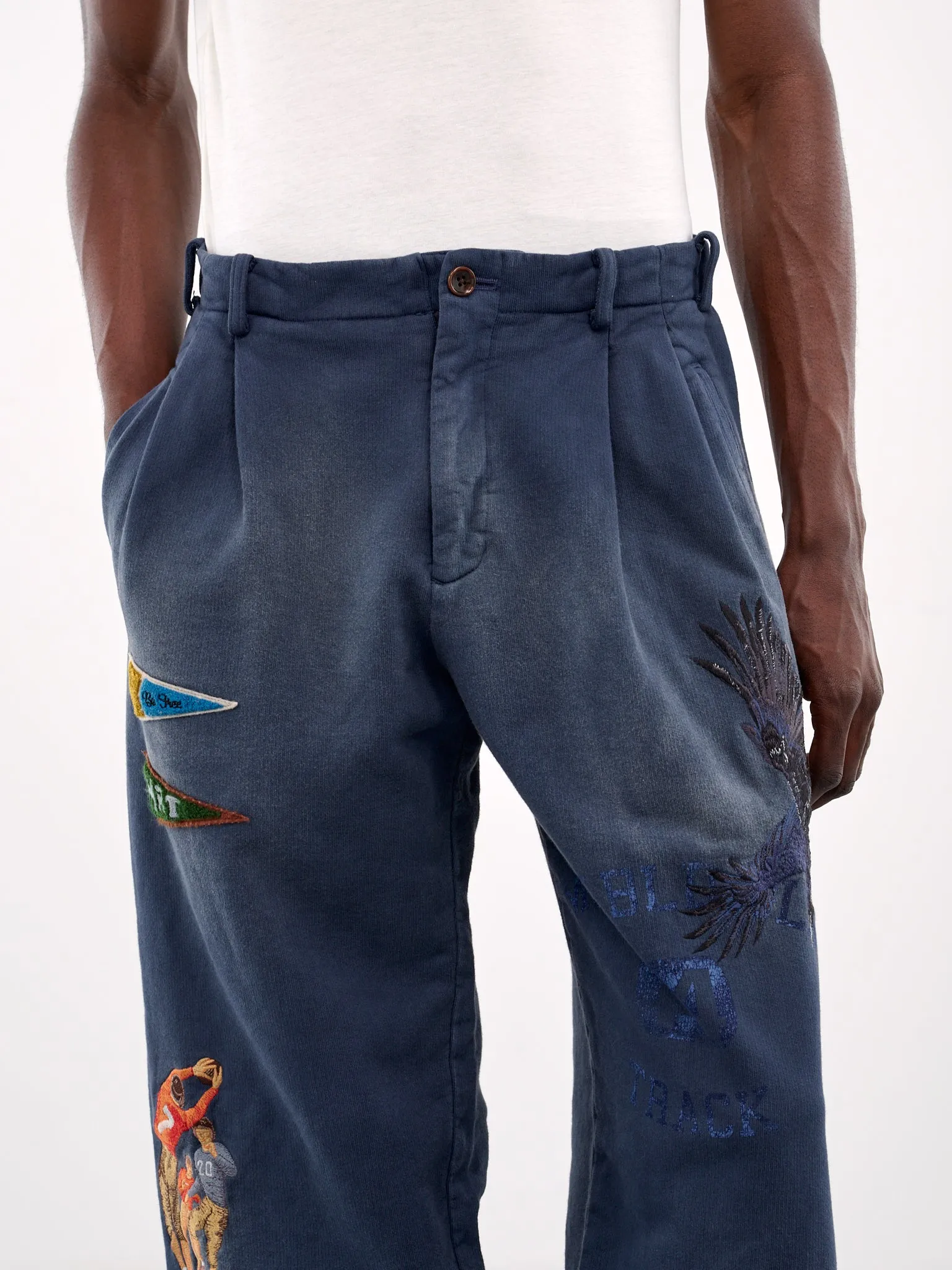 Embroidered Trousers (P-02-V-NAVY)