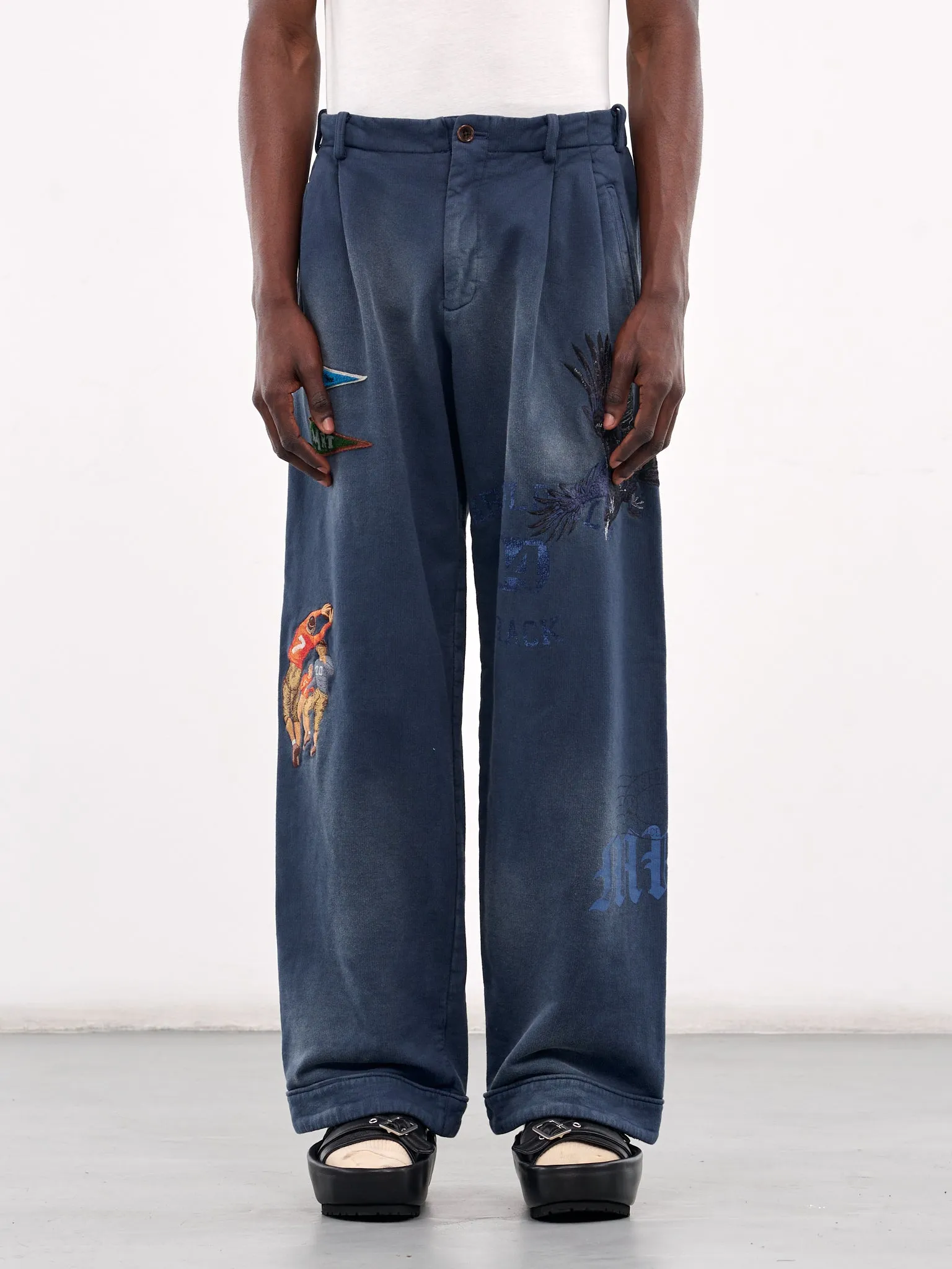 Embroidered Trousers (P-02-V-NAVY)