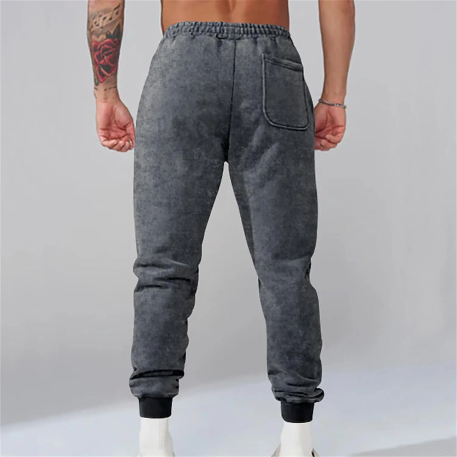 evzosrz Mens Fashion Jogger Pants Sports High Waisted Elastic Slim Fit Drawstring Sweatpants Lightweight Athletic Trousers