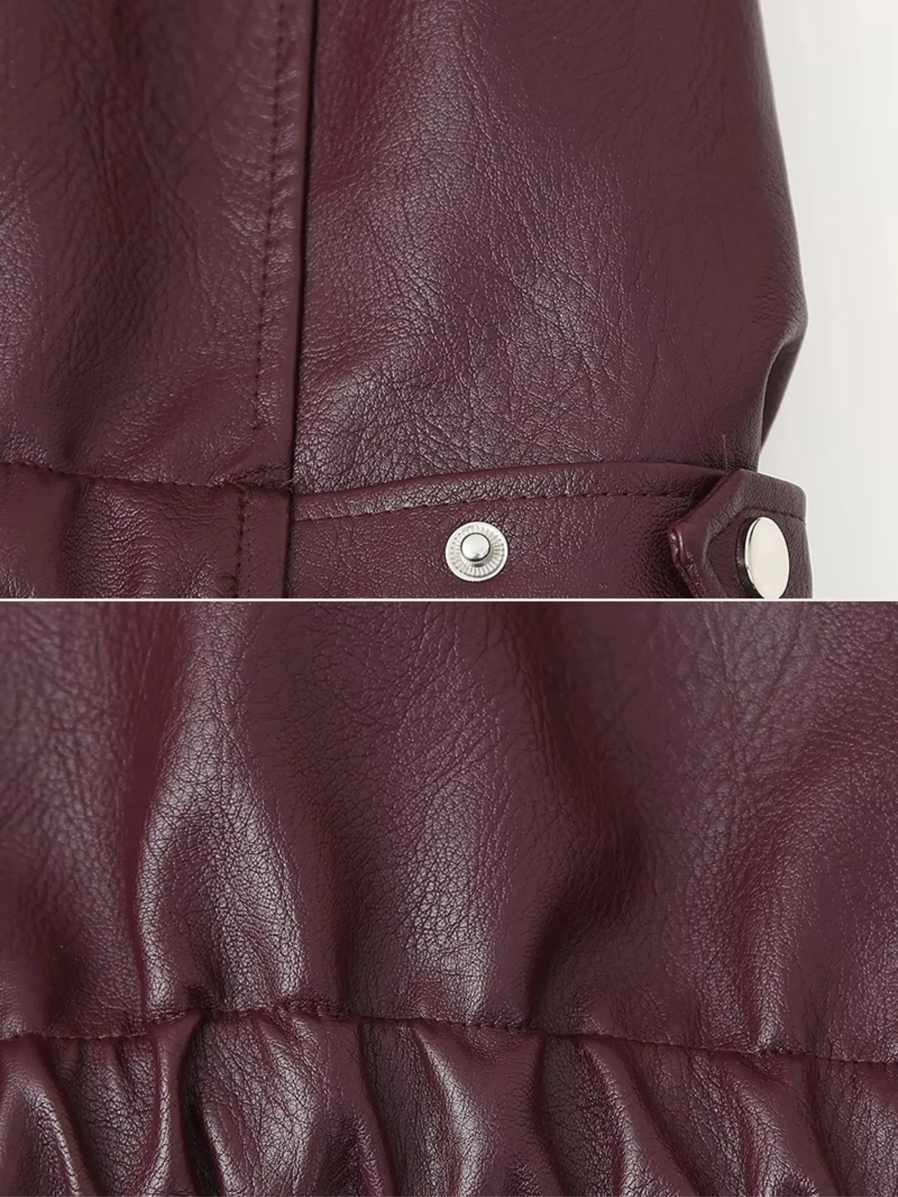 Fashionkova Muriel Faux Leather Zip-Up Jacket
