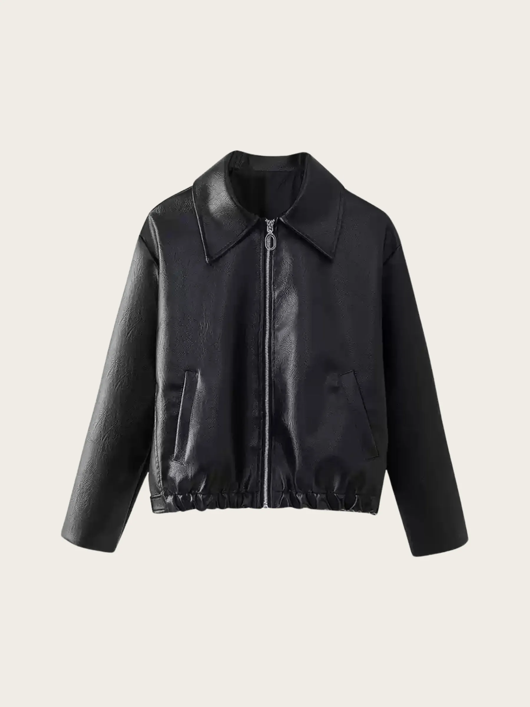 Fashionkova Muriel Faux Leather Zip-Up Jacket