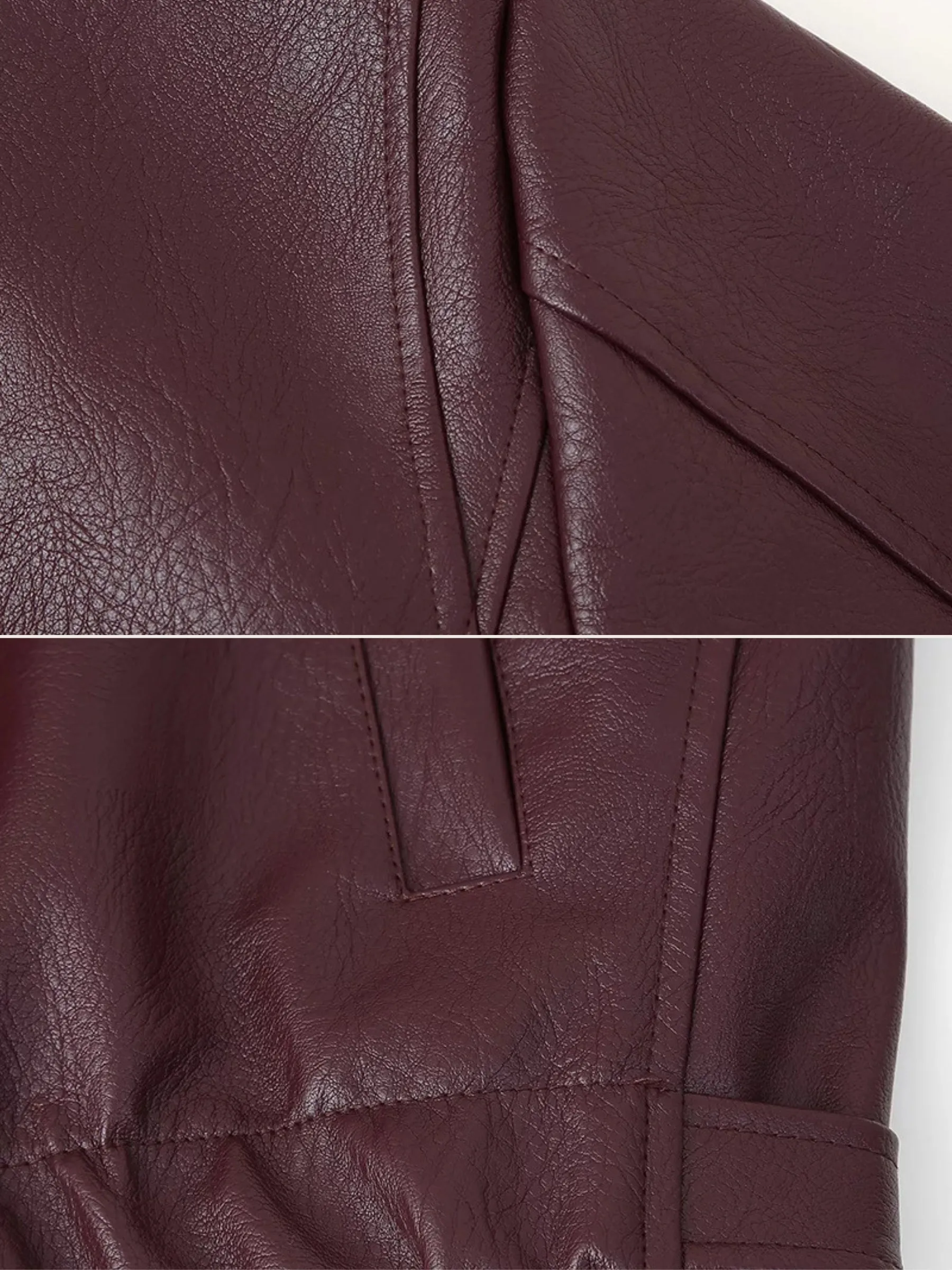 Fashionkova Muriel Faux Leather Zip-Up Jacket