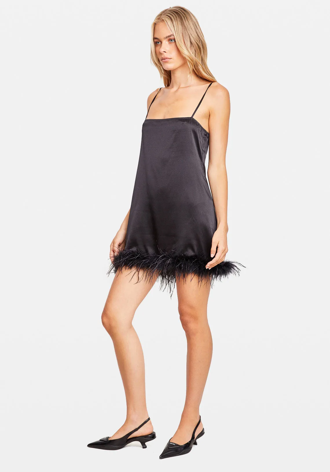 FEATHER MINI DRESS