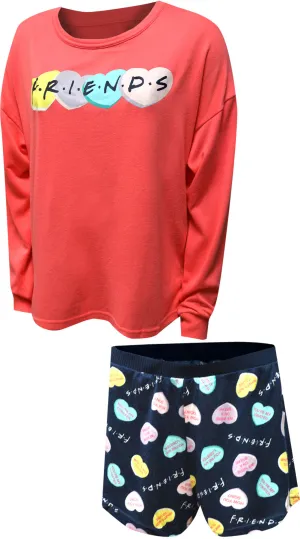 Friends the TV Series Conversation Hearts Soft Shortie Pajama