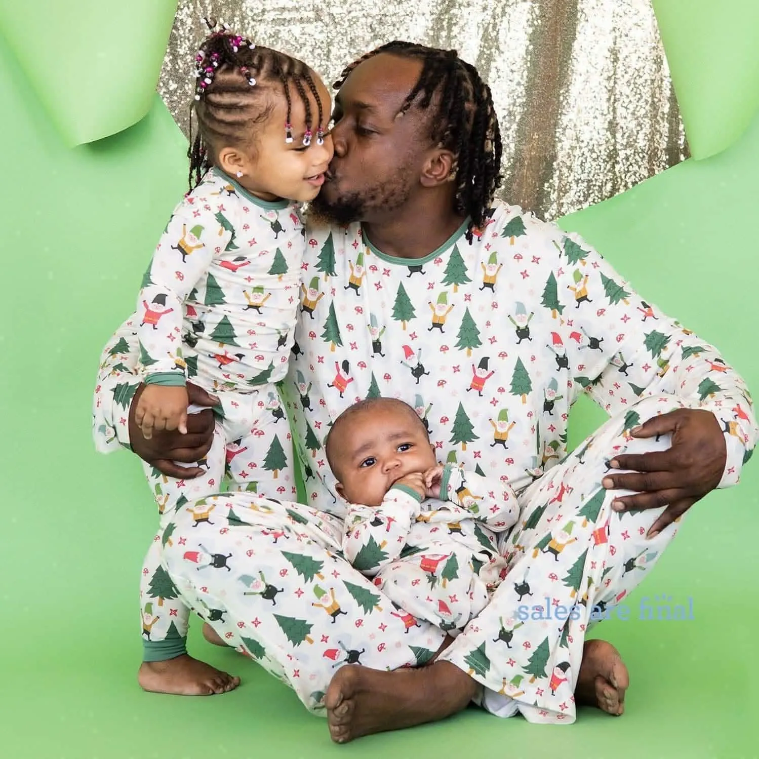 gnome for the holidays modal Long Sleeve pjs - Men