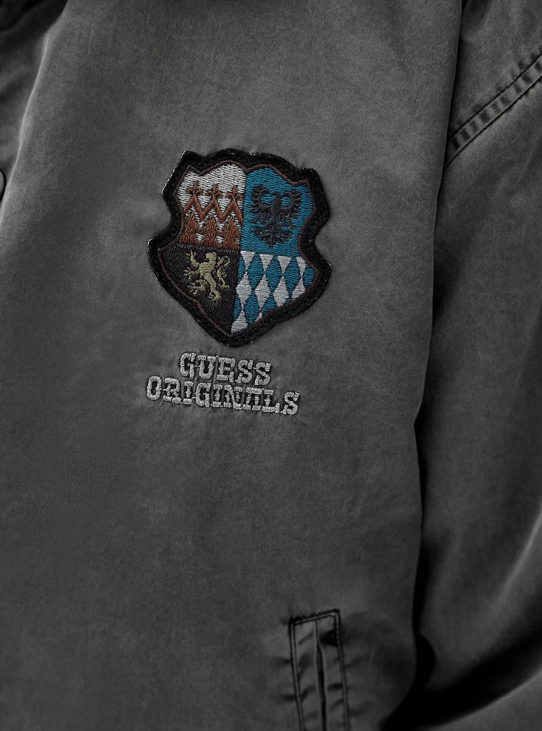 Guess Originals Black-Washed Crest Jacket