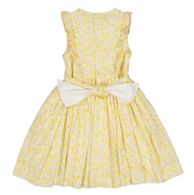 Iris Yellow Smocked Dress