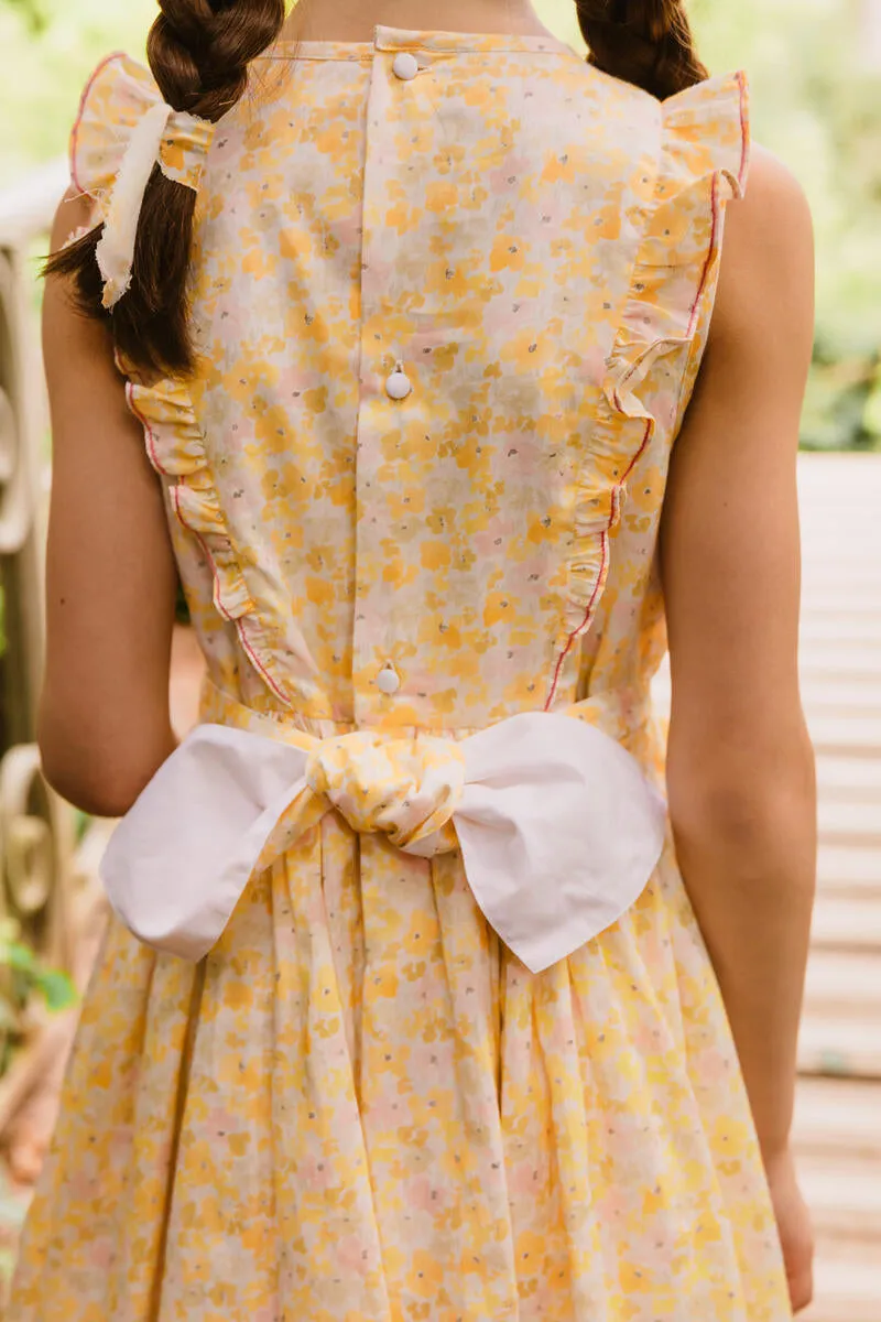 Iris Yellow Smocked Dress