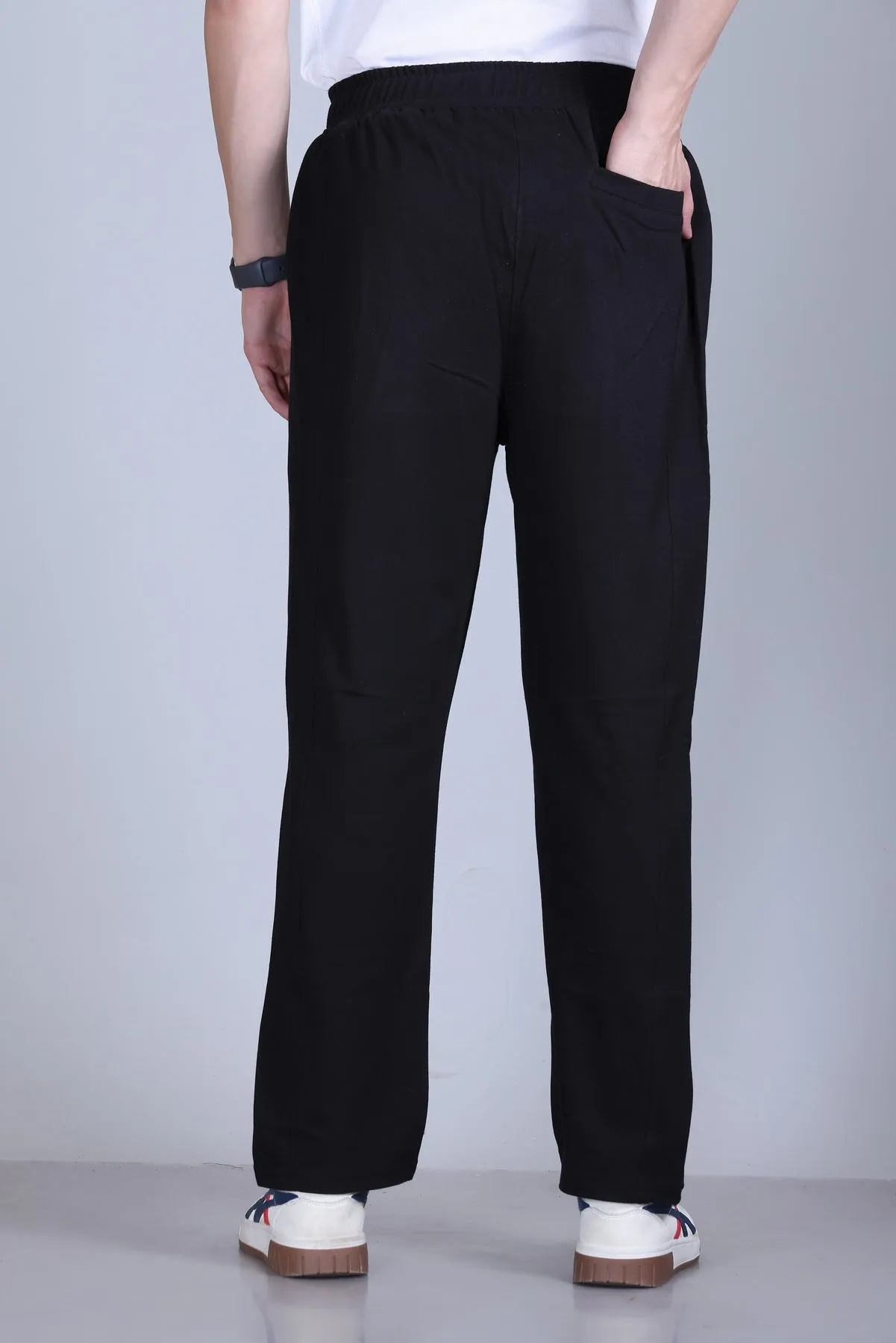 Jinxer Men Midrise wide leg Cotton Pajamas - Black