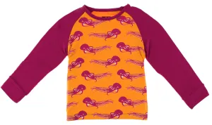 KicKee Pants Apricot Octopus Fitted Raglan Tee