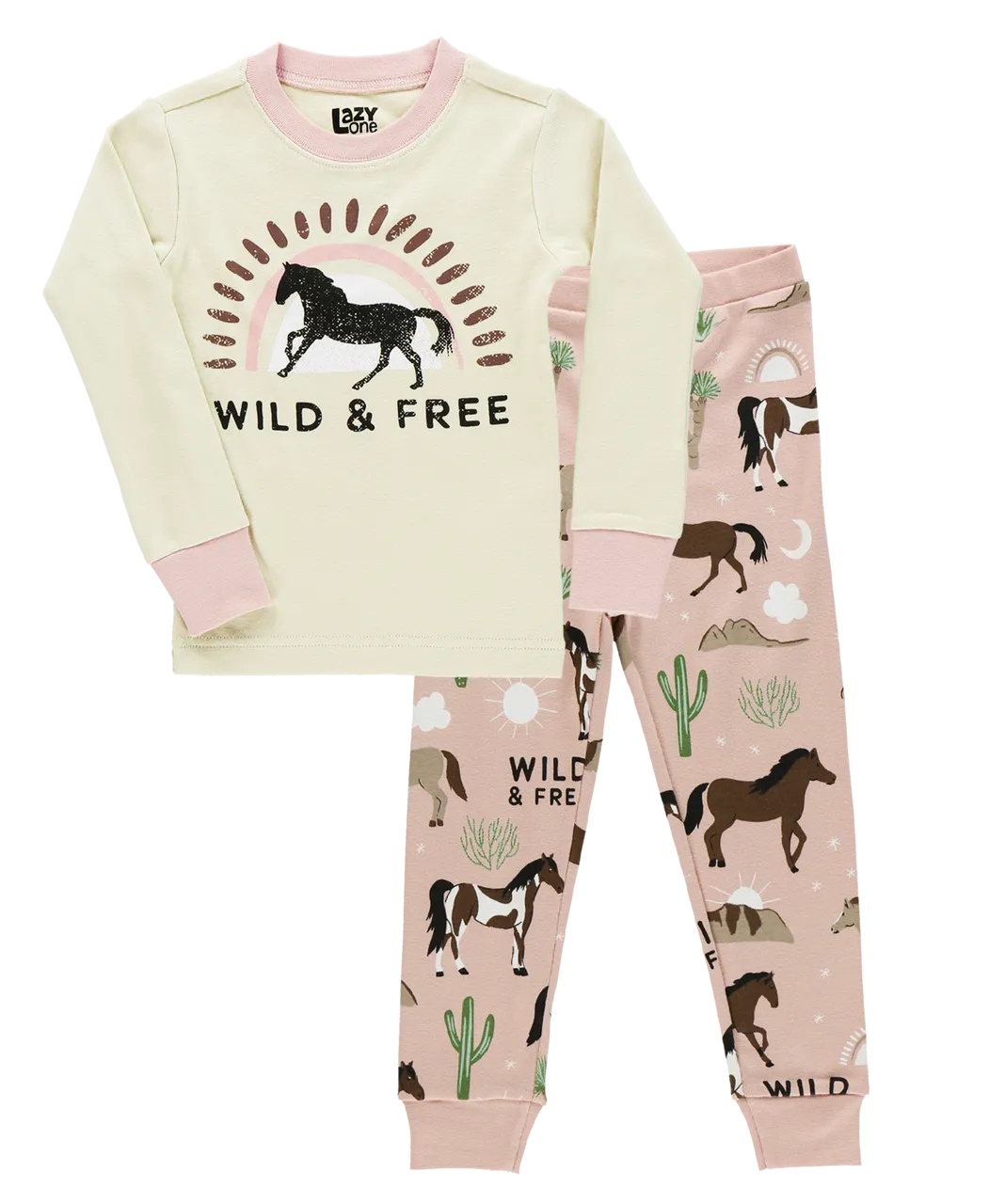 KID'S WILD & FREE HORSE PAJAMA SET