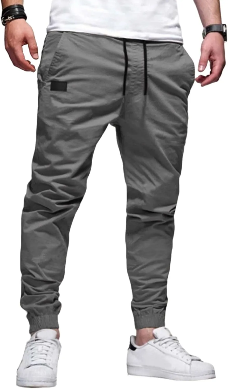 Men's Joggers Sweatpants Slim Fit Jogger Pants Drawstring Gym Running Workout Pant with Pockets