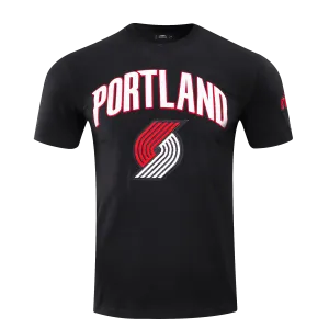 NBA PORTLAND TRAIL BLAZERS CLASSIC BRISTLE MEN'S TEE (BLACK)