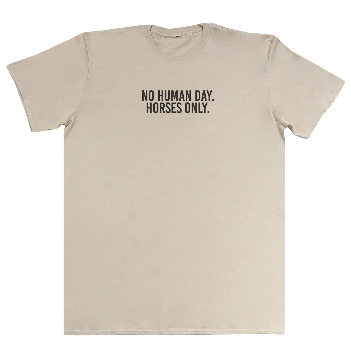 No Human Day. Horses Only - Huge Oversized Comfy Original T-Shirt