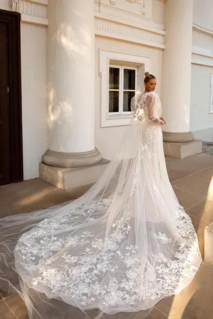 Noble sweetheart sleeveless mermaid lace Wedding dresses